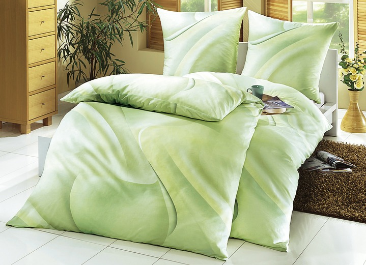 Bettwäschegarnituren - biberna Bettwäsche-Garnitur aus 100% Baumwolle Ansicht 4 Bettwäschegarnituren - biberna Bettwäsche-Garnitur aus 100% Baumwolle, in Größe 112 (80/80 cm + 135/200 cm) bis 115 (80/80 cm + 155/220 cm), in Farbe BLAU Ansicht 4