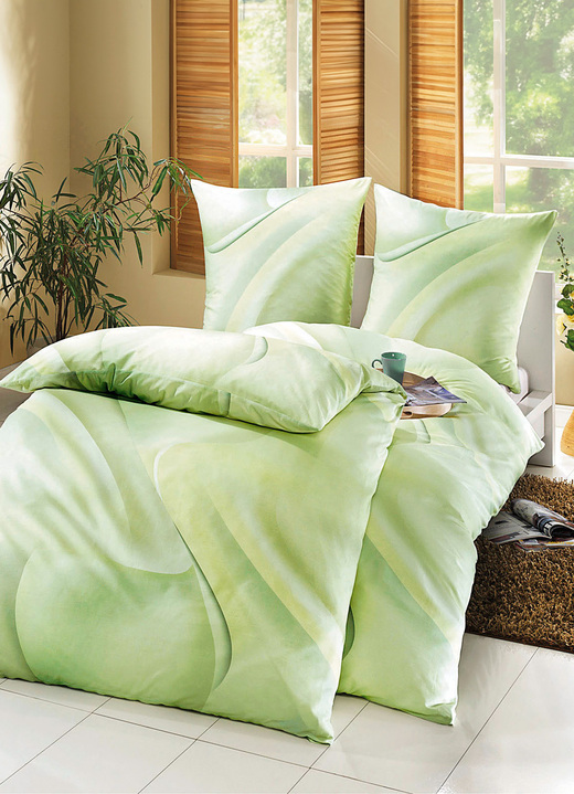 Bettwäschegarnituren - biberna Bettwäsche-Garnitur aus 100% Baumwolle Ansicht 5 Bettwäschegarnituren - biberna Bettwäsche-Garnitur aus 100% Baumwolle, in Größe 112 (80/80 cm + 135/200 cm) bis 115 (80/80 cm + 155/220 cm), in Farbe BLAU Ansicht 5