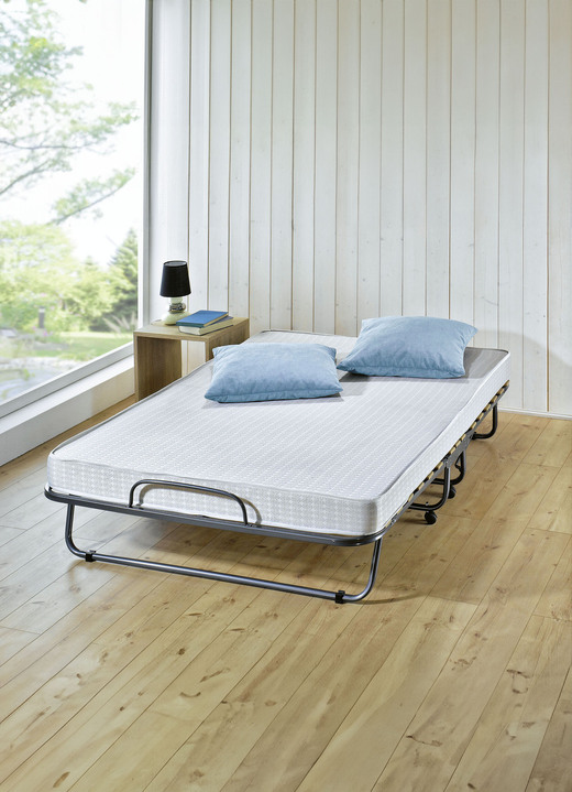 Kinder-& Jugendmöbel - Gästebett mit Metallrahmen und Aufstellautomatik, in Farbe ANTHRAZIT-GRAU, in Ausführung Breite 80 cm Ansicht 1