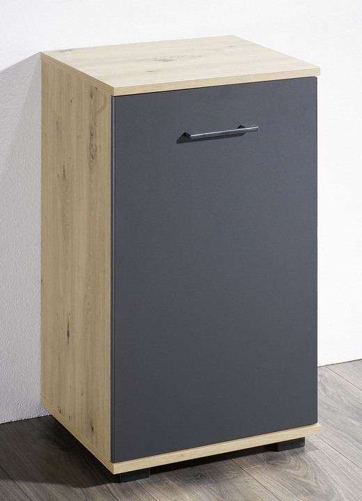 Möbel - Kommode, 1-türig, in hochwertiger, stabiler Ausführung, in Farbe WEISS Ansicht 4