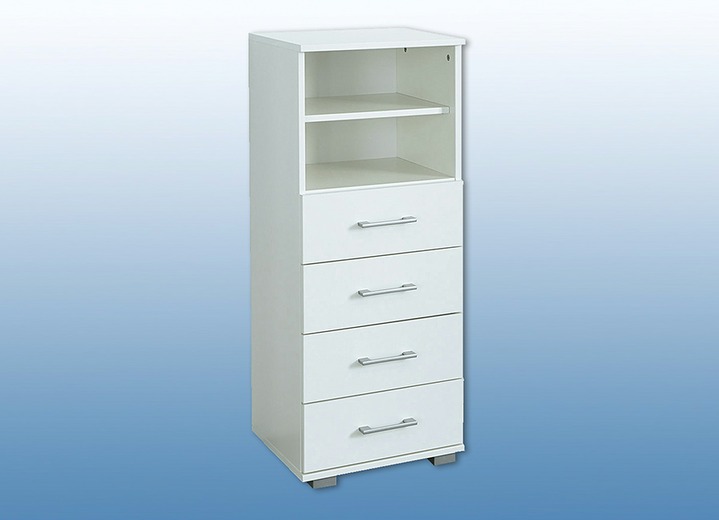 Möbel - Kommoden in hochwertiger, stabiler Ausführung, in Farbe WEISS, in Ausführung Kommode mit 2 Nischen, Höhe 71 cm Ansicht 1
