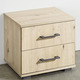 Nachttische - Nachttisch in hochwertiger, stabiler Ausführung, in Farbe WEISS, in Ausführung Nachttisch mit 2 Schubladen – Farbe ARTISAN EICHE – Ansicht 2