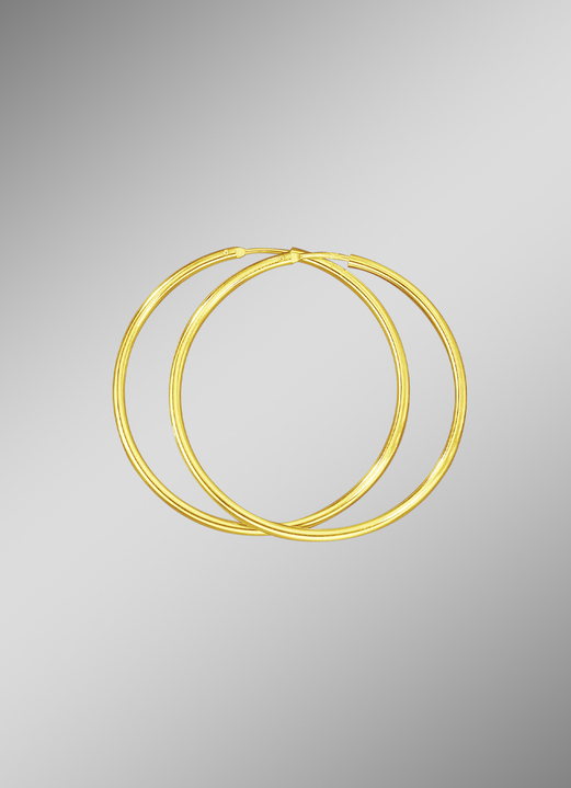 Ohrschmuck - Klassische Creolen in herrlichem Design, in Farbe , in Ausführung Ø 20 mm Ansicht 4