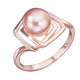 Ringe - Rosevergoldeter Damenring mit Süßwasser-Zuchtperle, in Größe 160 bis 220, in Farbe  – Ansicht 2