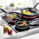 Töpfe & Pfannen - Aluguss-Profi-Pfannen-Set, 5-teilig, mit 3-facher Thermo-Keramikbeschichtung – Farbe SCHWARZ – Ansicht 1 Töpfe & Pfannen - Aluguss-Profi-Pfannen-Set, 5-teilig, mit 3-facher Thermo-Keramikbeschichtung, in Farbe SCHWARZ – Farbe SCHWARZ – Ansicht 1