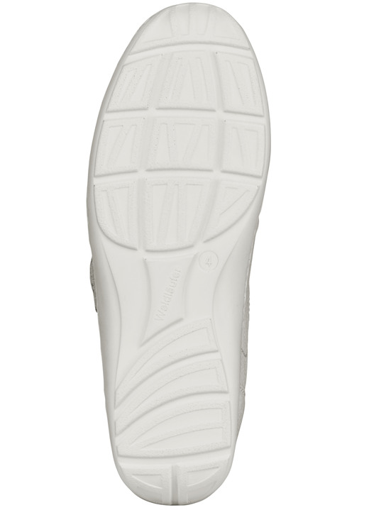 Slipper & Schnürschuhe - Waldläufer, bequeme Damen-Slipper, Weite H, mit herausnehmbarem Fußbett, in Größe 4 bis 8 1/2, in Farbe NATURWEISS Ansicht 3