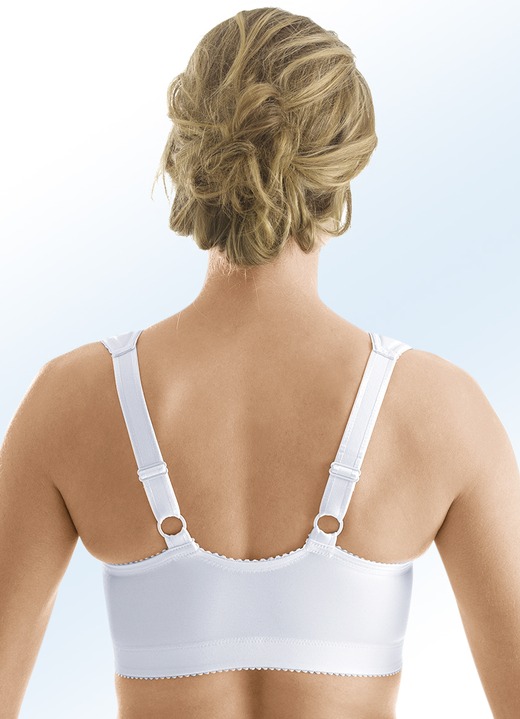 Vorderverschluss-BH - Miss Mary BH mit Vorderverschluss, in Größe 080 bis 110, in Cup G, in Farbe WEISS Ansicht 2