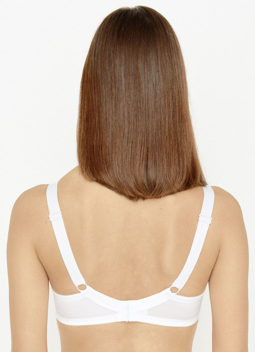 BH mit Spitze - Susa Bügel-BH mit zauberhafter Elastikspitze, in Größe 075 bis 110, in Cup E, in Farbe WEISS Ansicht 2