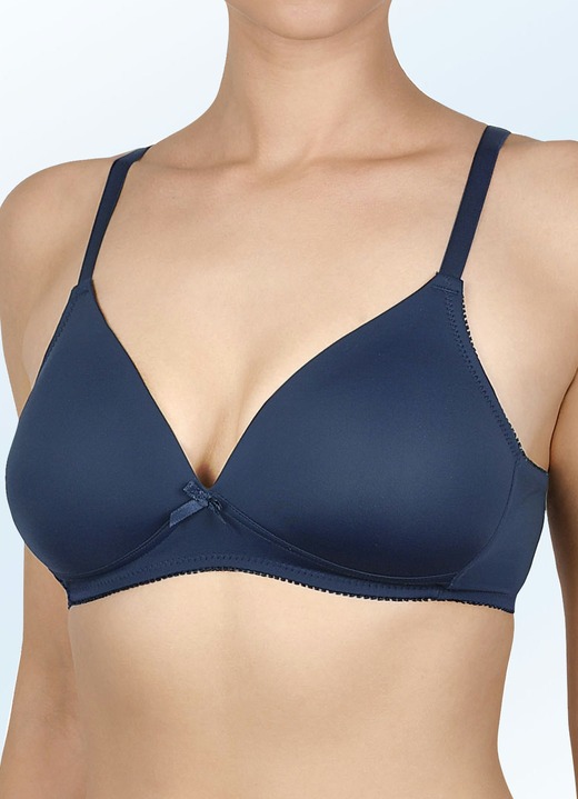 T-Shirt BH - Naturana Zweierpack BH mit gepolsterten Cups, in Größe 075 bis 095, in Cup A, in Farbe 2X WEISS Ansicht 2