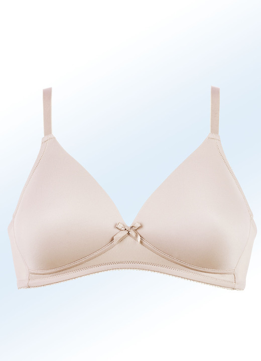 T-Shirt BH - Naturana Zweierpack BH mit gepolsterten Cups, in Größe 075 bis 095, in Cup A, in Farbe 2X WEISS Ansicht 6