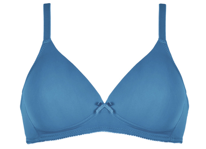 T-Shirt BH - Naturana Zweierpack BH mit gepolsterten Cups Ansicht 2 T-Shirt BH - Naturana Zweierpack BH mit gepolsterten Cups, in Größe 075 bis 095, in Cup A, in Farbe 1X PAZIFIK, 1X PUDER Ansicht 2