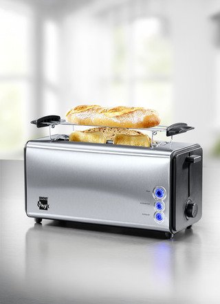 Unold Doppel-Langschlitz-Toaster für bis zu 4 Toasts gleichzeitig