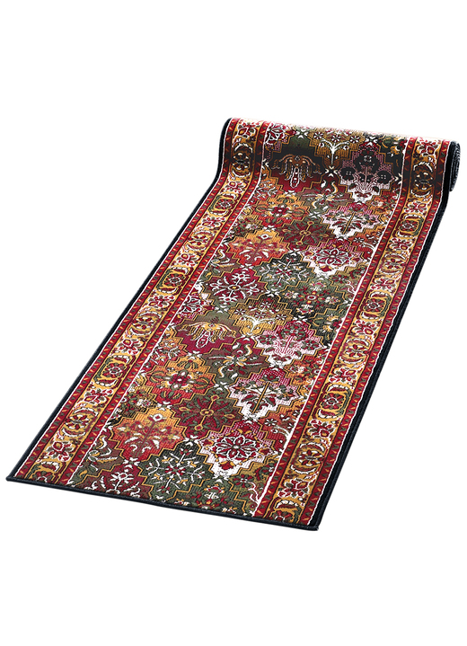 Teppiche - Gewebte Läufer in Wunschlänge Ansicht 2 Teppiche - Gewebte Läufer in Wunschlänge, in Größe 101 (Läufer, 60 cm breit) bis 106 (Läufer, 100 cm breit), in Farbe ROT Ansicht 2