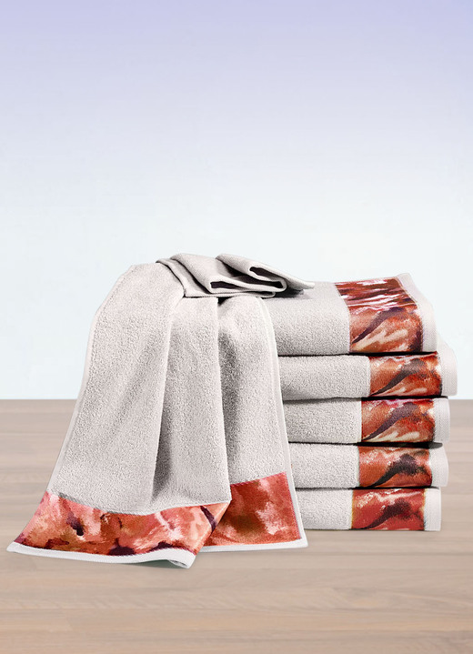 Handtücher - Frottier-Serie aus Baumwolle, in Größe 200 (1 Handtuch, 50/100 cm) bis 205 (5-teiliges Sparset), in Farbe SMARAGD Ansicht 2