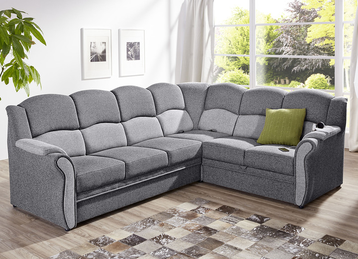 Polstergruppen - Teilmassive Polstermöbel, in Farbe CAMEL-BEIGE, in Ausführung Zweisitzer Ansicht 4