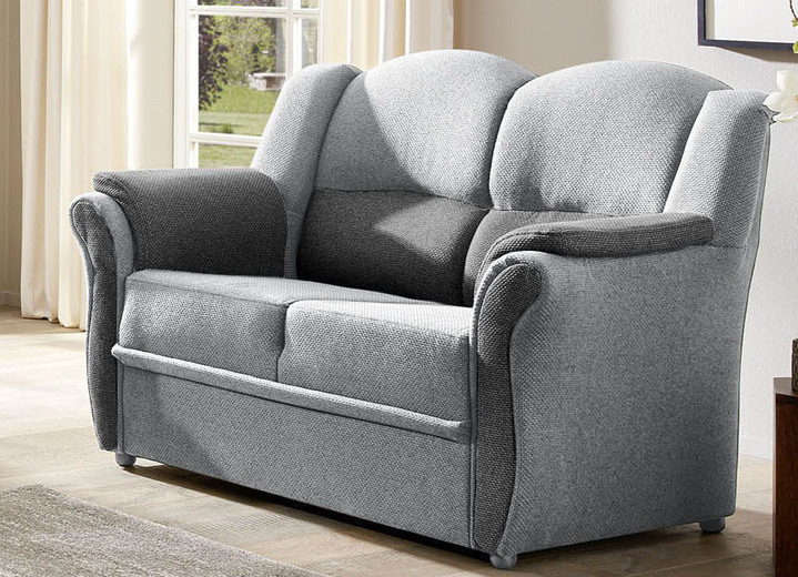 Polstergruppen - Teilmassive Polstermöbel, in Farbe CAMEL-BEIGE, in Ausführung Zweisitzer Ansicht 41