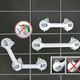 Badezimmeraccessoires - Wandgriff „SECURA“ – Farbe WEISS – Ansicht 1 Badezimmeraccessoires - Wandgriff „SECURA“, in Farbe WEISS, in Ausführung Wandgriff kurz – Farbe WEISS – Ansicht 1