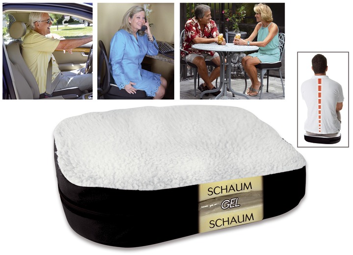Sitzhilfen - Gelkissen für bequemes Sitzen, in Farbe WEISS Ansicht 1