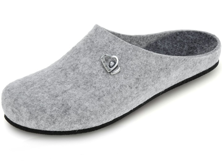 Hausschuhe - Leichte Damen-Hausschuhe, mit anatomisch geformtem Fußbett, in Größe 036 bis 042, in Farbe ROT Ansicht 3