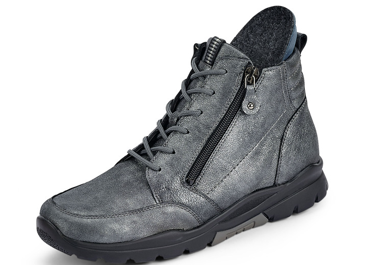 Stiefel & Stiefeletten - Waldläufer, gefütterte Damen-Stiefeletten, Winterschuhe, Weite H, mit herausnehmbarem Fußbett, in Größe 4 1/2 bis 9, in Farbe DUNKELBLAU Ansicht 4