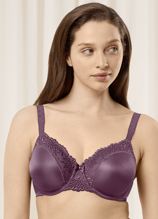 Damenwäsche -  Triumph-Ladyform Soft-Minimizer-Bügel-BH, in Größe 075 bis 095, in Cup G, in Farbe AUBERGINE Ansicht 1