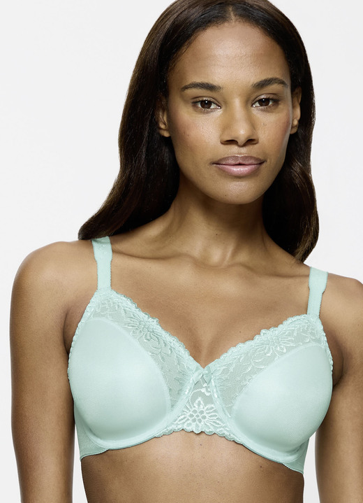 BH mit Spitze - Triumph-Ladyform Soft-Minimizer-Bügel-BH, in Größe 075 bis 095, in Cup D, in Farbe MINT Ansicht 1