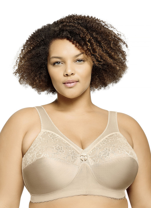 Soft-BH - Glamorise Stütz-BH mit Spitze Ansicht 9 Soft-BH - Glamorise Stütz-BH mit Spitze, in Größe 080 bis 130, in Cup E, in Farbe RAUCHBLAU Ansicht 9