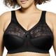 Soft-BH - Glamorise Stütz-BH mit Spitze – Farbe SCHWARZ Soft-BH - Glamorise Stütz-BH mit Spitze, in Größe 080 bis 130, in Cup H, in Farbe PETROL