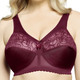 Soft-BH - Glamorise Stütz-BH mit Spitze – Farbe BORDEAUX – Ansicht 1 Soft-BH - Glamorise Stütz-BH mit Spitze, in Größe 080 bis 130, in Cup H, in Farbe PETROL – Farbe BORDEAUX – Ansicht 1