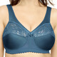Soft-BH - Glamorise Stütz-BH mit Spitze – Farbe PETROL – Ansicht 1 Soft-BH - Glamorise Stütz-BH mit Spitze, in Größe 080 bis 130, in Cup H, in Farbe PETROL – Farbe PETROL – Ansicht 1
