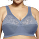 Soft-BH - Glamorise Stütz-BH mit Spitze – Farbe RAUCHBLAU – Ansicht 1 Soft-BH - Glamorise Stütz-BH mit Spitze, in Größe 080 bis 130, in Cup H, in Farbe PETROL – Farbe RAUCHBLAU – Ansicht 1