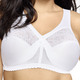 Soft-BH - Glamorise Stütz-BH mit Spitze – Farbe WEISS – Ansicht 1 Soft-BH - Glamorise Stütz-BH mit Spitze, in Größe 080 bis 130, in Cup H, in Farbe PETROL – Farbe WEISS – Ansicht 1