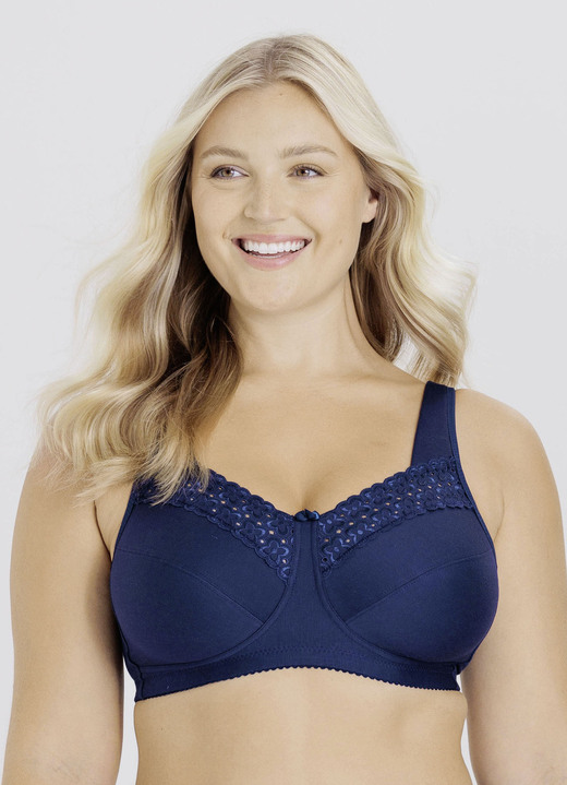 Soft-BH - Miss Mary BH mit Stickerei, in Größe 080 bis 110, in Cup D, in Farbe BLEU Ansicht 10