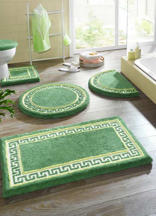 Badgarnituren - Badgarnitur mit Mäander-Bordüre, in Größe 100 (Vorleger halbrund, 50/ 80 cm) bis 112 (Deckelbezug mit Kordel, 47/ 50 cm), in Farbe BLAU Ansicht 16