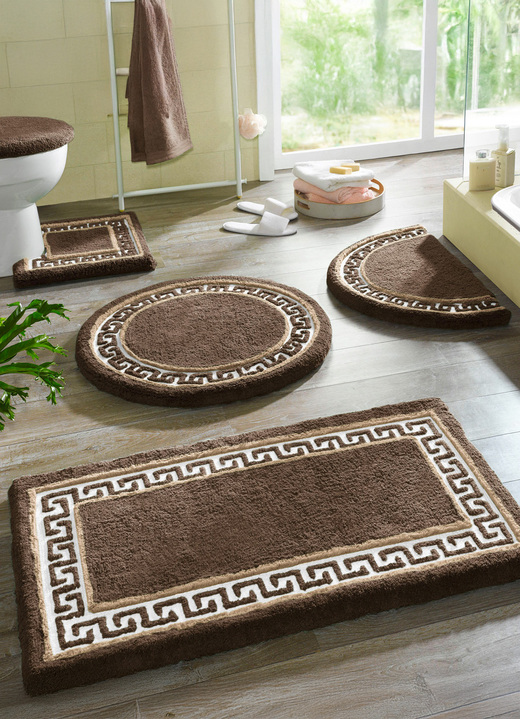 Badgarnituren - Badgarnitur mit Mäander-Bordüre, in Größe 100 (Vorleger halbrund, 50/ 80 cm) bis 112 (Deckelbezug mit Kordel, 47/ 50 cm), in Farbe BLAU Ansicht 11