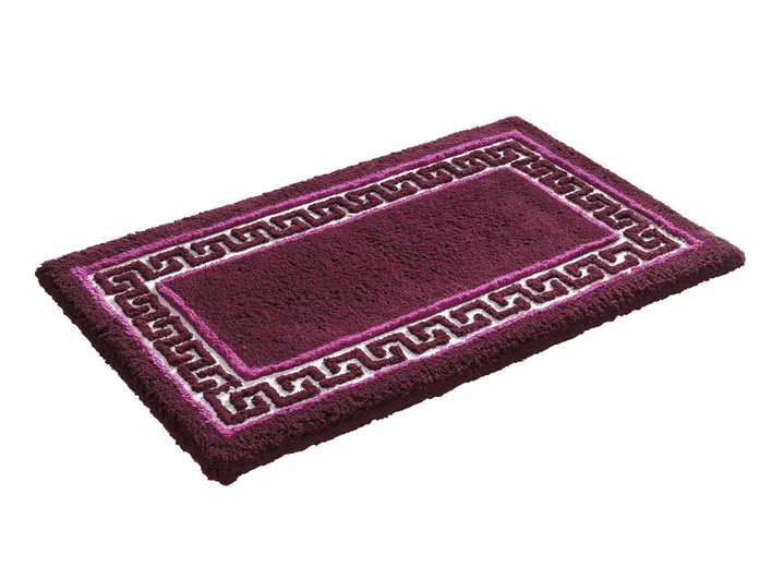 Badgarnituren - Badgarnitur mit Mäander-Bordüre, in Größe 100 (Vorleger halbrund, 50/ 80 cm) bis 112 (Deckelbezug mit Kordel, 47/ 50 cm), in Farbe BLAU Ansicht 6