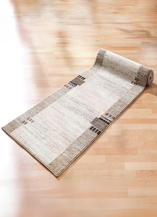 Teppiche - Läufer mit Melange-Effekt in Wunschlänge, in Größe 102 (Läufer, 67 cm breit) bis 106 (Läufer, 100 cm breit), in Farbe BEIGE Ansicht 1