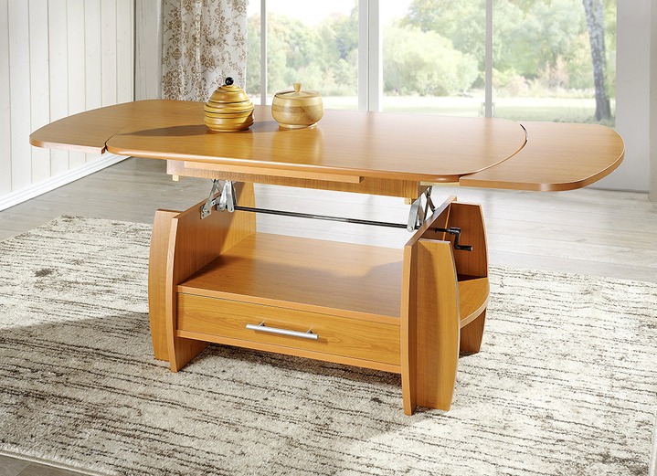 Couchtische - Couchtisch mit pflegeleichter Oberfläche Ansicht 5 Couchtische - Couchtisch mit pflegeleichter Oberfläche, in Farbe KIRSCHBAUM, in Ausführung Feste Platte Ansicht 5