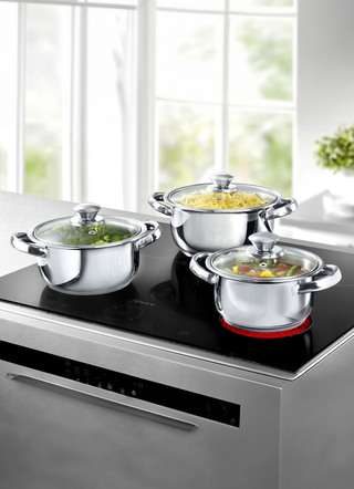Töpfe & Pfannen - King Kochtopfset, 6-teilig, in Farbe EDELSTAHL