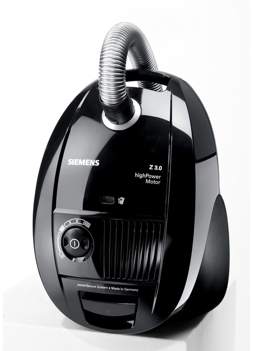 Mit Kabel - SIEMENS VSZ3B212 Bodenstaubsauger, in Farbe SCHWARZ Ansicht 1