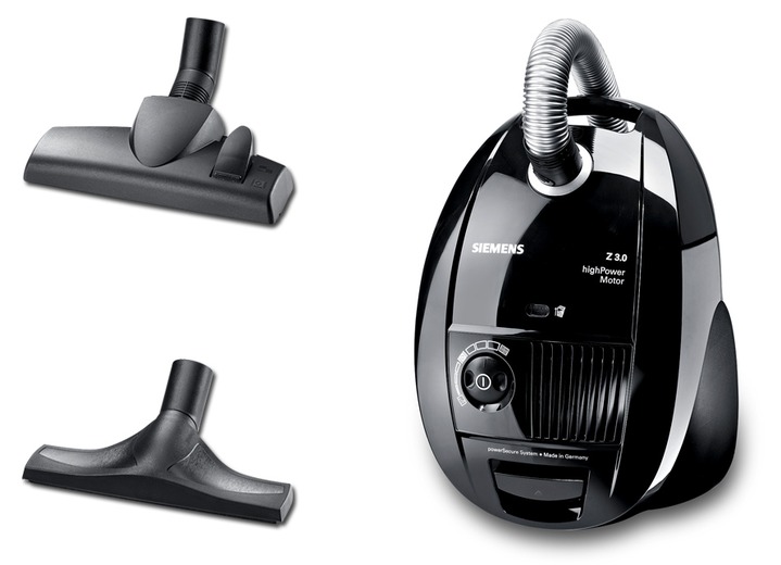 Mit Kabel - SIEMENS VSZ3B212 Bodenstaubsauger Ansicht 2 Mit Kabel - SIEMENS VSZ3B212 Bodenstaubsauger, in Farbe SCHWARZ Ansicht 2