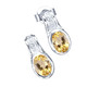 Ohrschmuck - Ohrstecker mit echt Citrin und synth. Zirkonia, in Farbe  – Ansicht 2