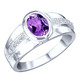 Ringe - Eleganter Damenring mit echt Amethyst und synth. Zirkonia, in Größe 160 bis 220, in Farbe  – Ansicht 2