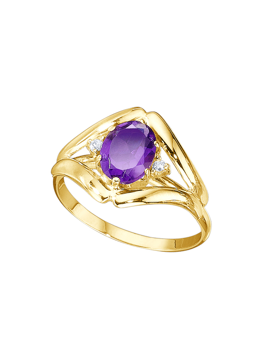 Ringe - Damenring mit echt Amethyst, in Größe 160 bis 220, in Farbe  Ansicht 2