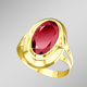 Ringe - Damenring mit echt Granat – Ansicht 1 Ringe - Damenring mit echt Granat, in Größe 160 bis 220, in Farbe  – Ansicht 1