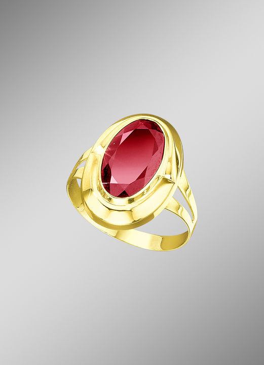 Ringe - Damenring mit echt Granat Ansicht 1 Ringe - Damenring mit echt Granat, in Größe 160 bis 220, in Farbe  Ansicht 1