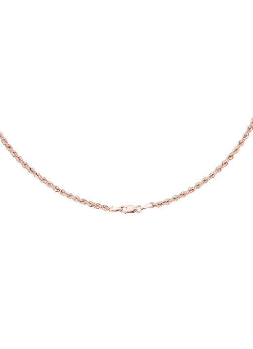 Halsketten - Stilvolle Kordel-Halskette in Roségold, in Farbe  Ansicht 2