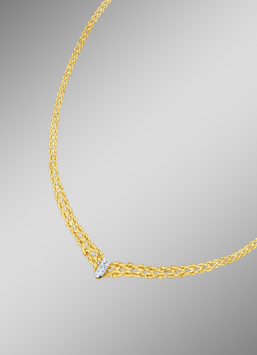 Armbänder - Geflochtene Kordelketten-Garnitur in hochwertiger Ausführung, in Farbe , in Ausführung Halskette, 45 cm lang Ansicht 1