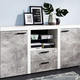 Möbel - Kommodenserie mit matten Fronten – Farbe BETON-WEISS Möbel - Kommodenserie mit matten Fronten, in Farbe WEISS, in Ausführung 3-türig