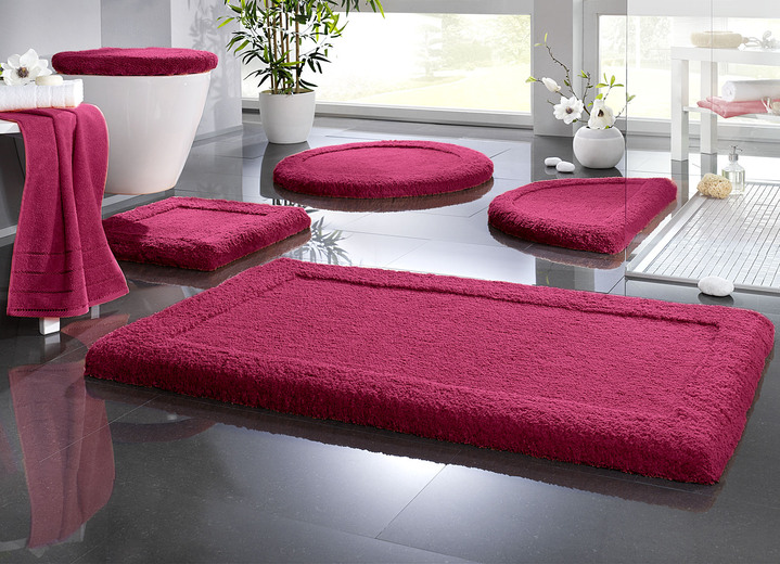 Wohnen - Premium Badgarnitur Superfine Microfaser, in Größe 100 (Vorleger halbrund, 50/ 80 cm) bis 110 (Hänge-WC-Garnitur, 2-teilig), in Farbe DUNKELBLAU Ansicht 10